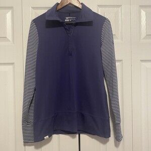 womens nike golf sport long sleeve snap button top size large